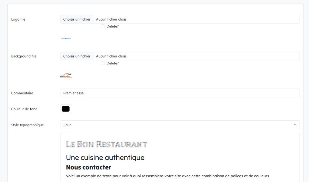 Capture d'écran de démonstration